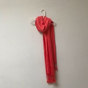 NWOT Sunshine Day Coral Silky Scarf